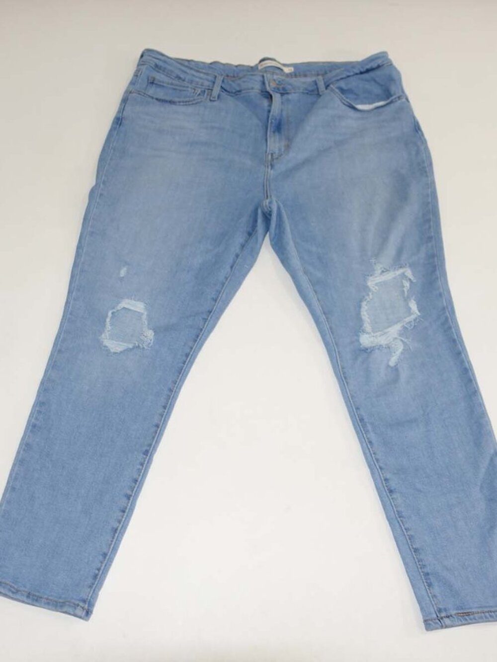 Levi's Women's 721 High Rise Skinny Ankle Jeans Size 34 Light Blue 26" Inseam